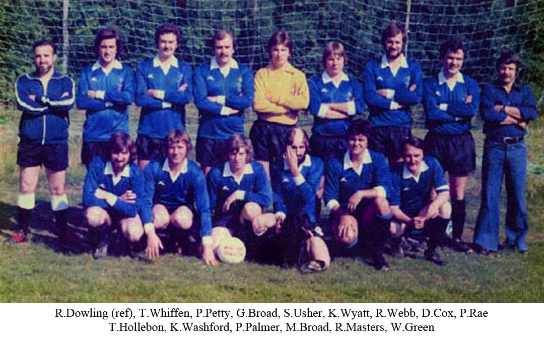 Team photo of Blue Anchor in 1979, changing their name to Platt Invicta in 1984