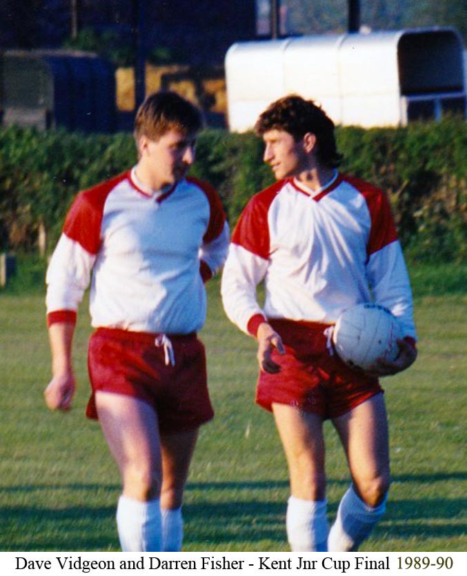 Dave Vidgeon & Darren Fisher, Kent (ARC) League Cup finalists 1990